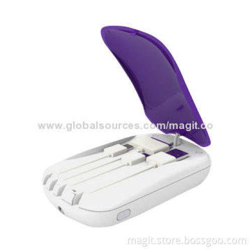 Dual USB Mini Polymer Power Bank Supplier with 5,000mAh Capacity, CE/RoHS/FCC Mark